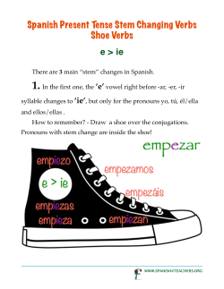 Shoe Verbs ei Present Tense