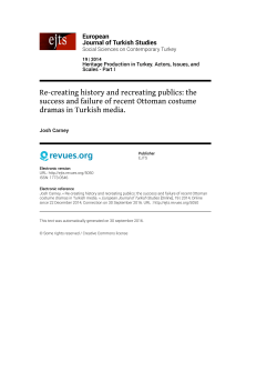 European Journal of Turkish Studies, 19 | 2014
