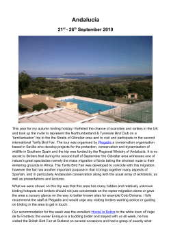 Andalucia Sept 2010 - The Northumberland and Tyneside Bird Club