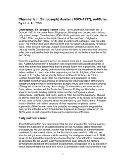 Chamberlain, Sir (Joseph) Austen (1863&ndash;1937), politician by D. J.