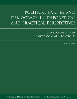 POLITICAL PARTIES AND DEMOCRACY IN THEORETICAL AND