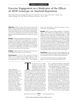 Exercise engagement as a moderator of APOE effects on amyloid