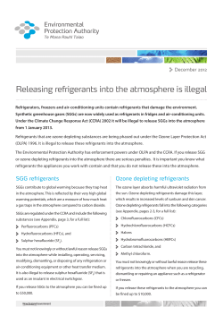 Releasing refrigerants into the atmosphere is illegal