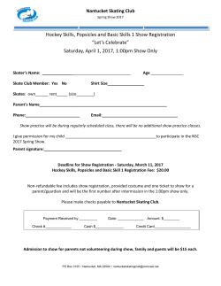 Hockey Skills, Popsicles and Basic Skills 1 Show Registration &ldquo;Let`s