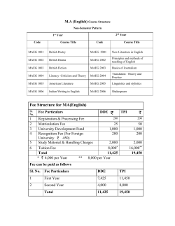 Fee Structure for MA(English)