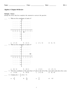 Algebra 1 Chapter 04 Review