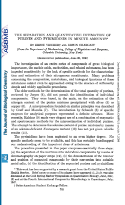 THE SEPARATION AND QUANTITATIVE ESTIMATION OF