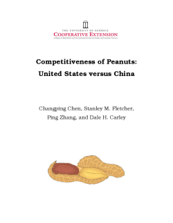 Competetiveness of Peanuts: United States