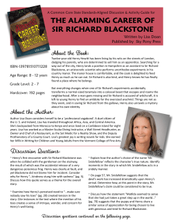 The Alarming Career of Sir Richard Blackstone