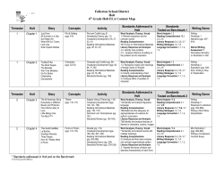 Fullerton School District Holt 6th Grade Holt ELA Content Map