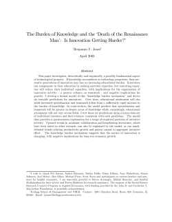 The Burden of Knowledge and the `Death of the Renaissance Man