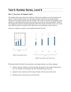 Test 6: Number Series, Level 8