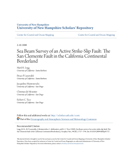 Sea Beam Survey of an Active Strike-Slip Fault