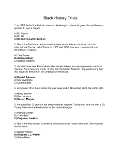 Black History Trivia - CBWC