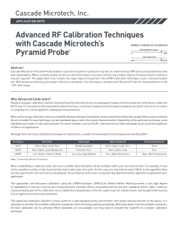 Advanced RF Calibration Techniques with Cascade Microtech`s