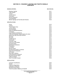 section 10 - roadway lighting and traffic signals contents