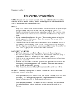 Tea Party Perspectives - Massachusetts Historical Society