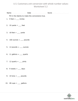 US Customary unit conversion with whole number