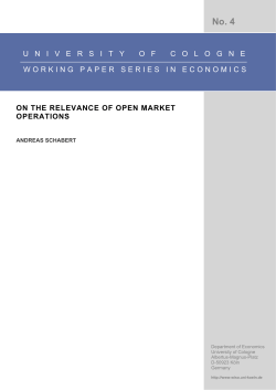 ON THE RELEVANCE OF OPEN MARKET OPERATIONS