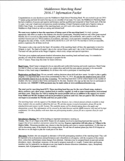 2016 MHS Marching Band Registration Packet