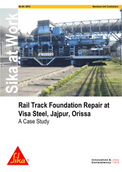 Rail Track Foundation Repair at Visa Steel, Jajpur, Orissa