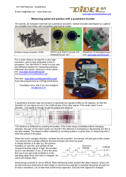 Measuring speed and position with a quadrature encoder