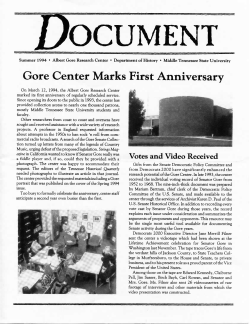 Summer 1994 - Albert Gore Research Center