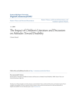 The Impact of Children`s Literature and Discussion on Attitudes