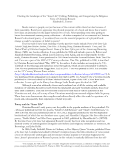 Charting the Landscape of the &ldquo;Inner Life&rdquo;: Editing, Publishing, and