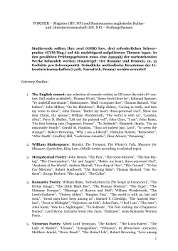 PORDZIK &ndash; Magister und Staatsexamen anglistische Kultur