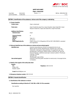 SAFETY DATA SHEET Argon, compressed SECTION 1