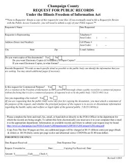 Champaign County Freedom of Information Request For Public