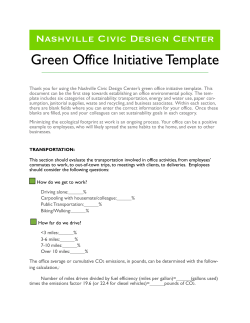 Green Office Initiative Template