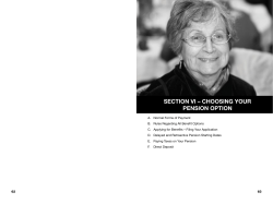 section vi &ndash; choosing your pension option