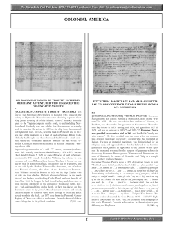 colonial america - Scott J. Winslow Associates, Inc.