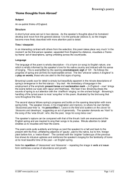 Home thoughts from Abroad