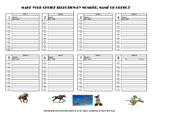 make your choice selection by number, name or guess