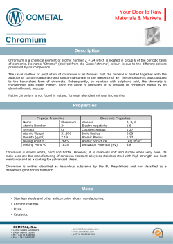 Chromium - Cometal S.A.