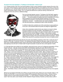 The Puzzle of the Color Symbolism in &ldquo;The Masque of the Red Death&rdquo;