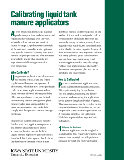Calibrating liquid tank manure applicators - Extension Store