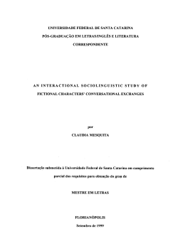 An interactional sociolinguistic study of fictional characters