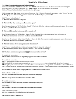 World War II WebQuest
