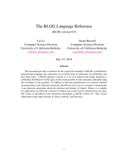The BLOG Language Reference