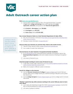 Adult Outreach Career Action Plan