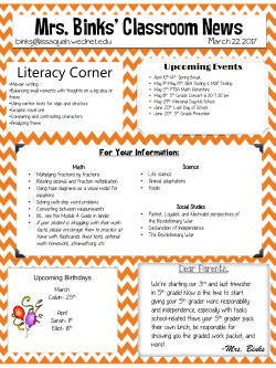 March 22nd Newsletter