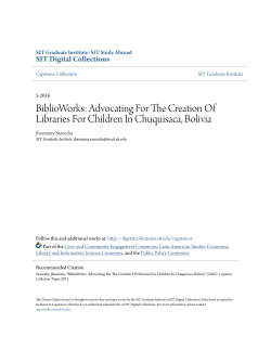 BiblioWorks: Advocating For The Creation Of Libraries For Children