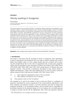 Telicity marking in Hungarian