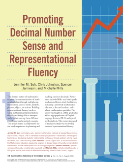 Promoting Decimal Number Sense and Representational Fluency