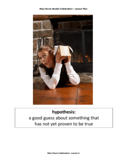 hypothesis: a good guess about something that has not yet proven