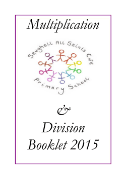 Multiplication and Division Booklet 2015